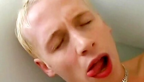 Blond-haired Twink Stroking His Really Meaty Cock