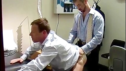 Office Fucking Session With Two Hung Guys In Suits