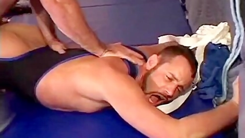 Muscular Fighters Are Banging On The Mat